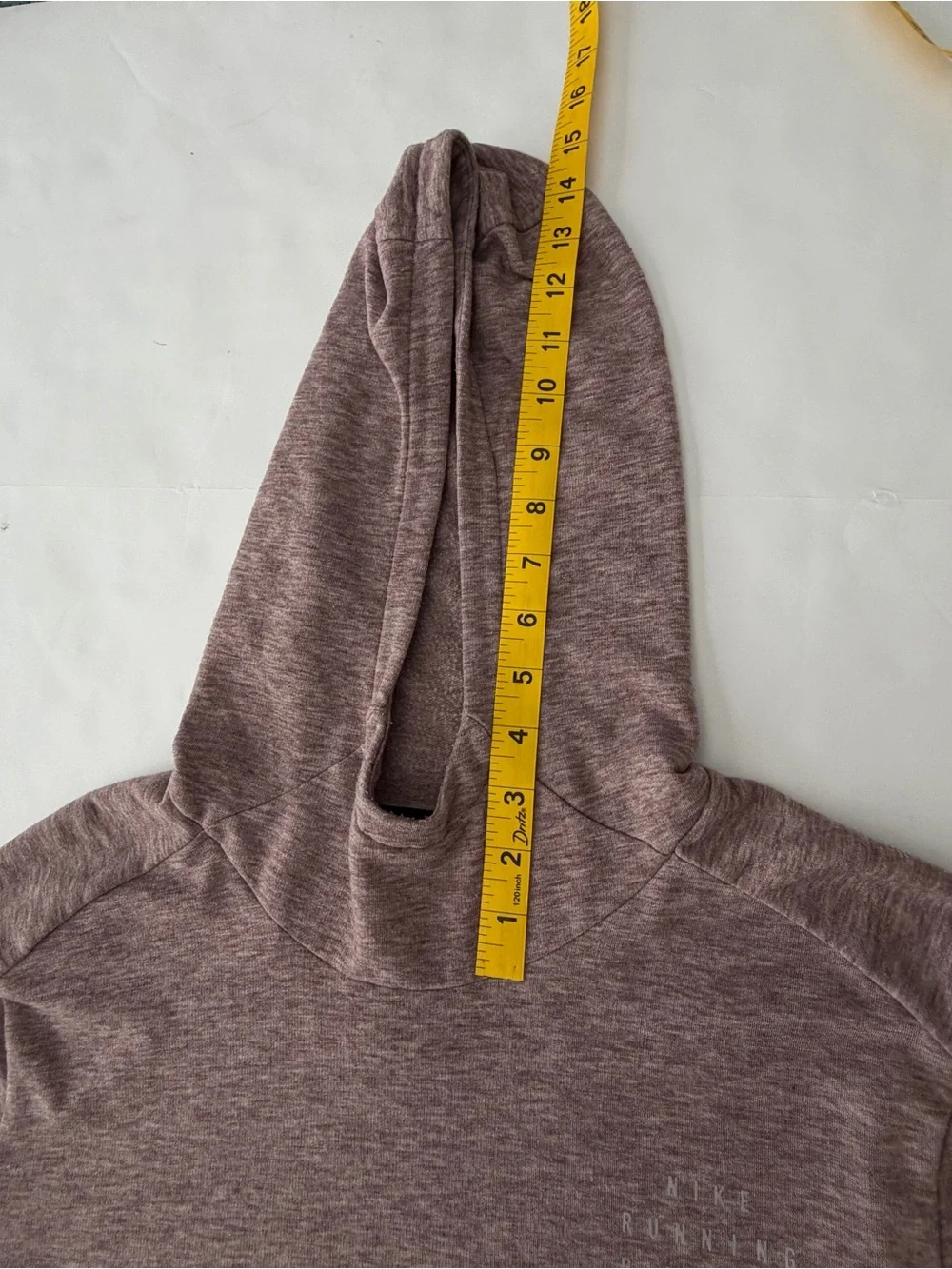 Nike Running Division Men's Hoodie Long Sleeve Maroon Gray Chevron Medium - Picture 5 of 9